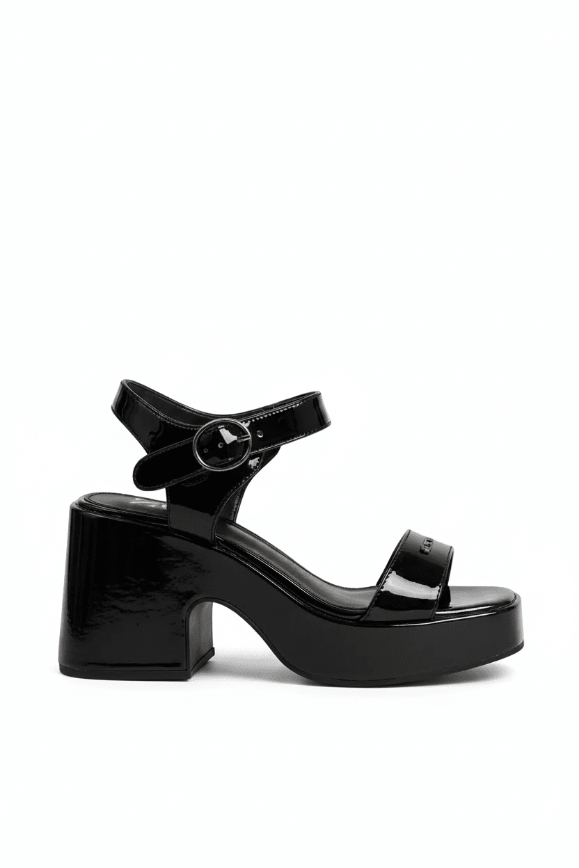 Sandalias Negro Charol Plataforma 14908 Ejecutivo de mujer Zoé Brand Costa Rica