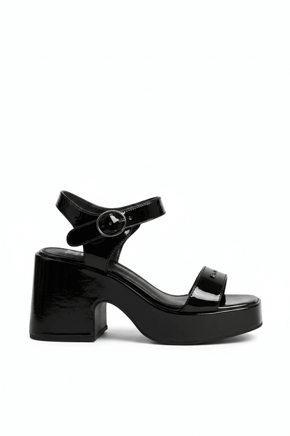 Sandalias Negro Charol Plataforma 14908 Ejecutivo de mujer Zoé Brand Costa Rica