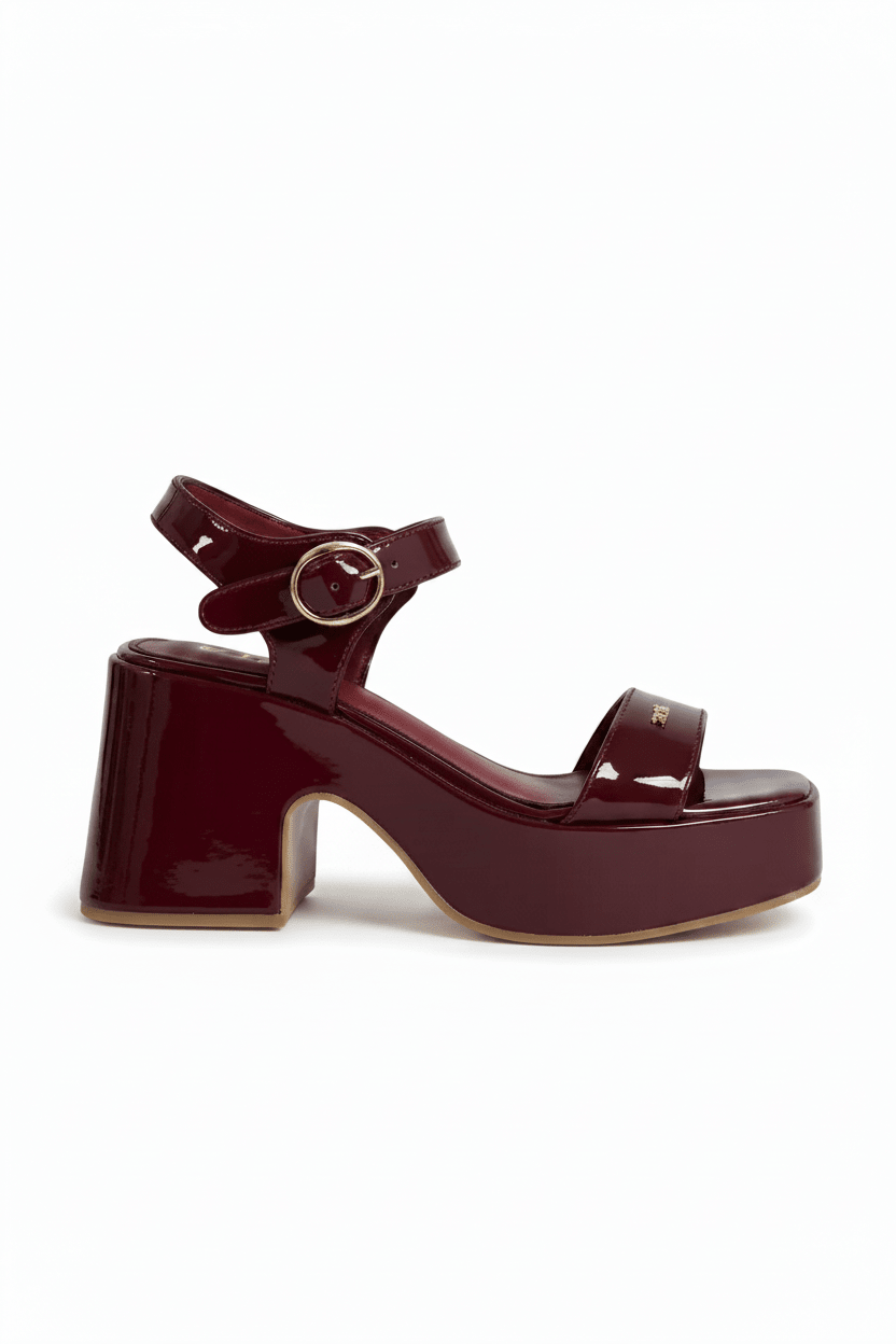 Sandalias Burdeos Charol Plataforma 14909 Ejecutivo de mujer Zoé Brand Costa Rica