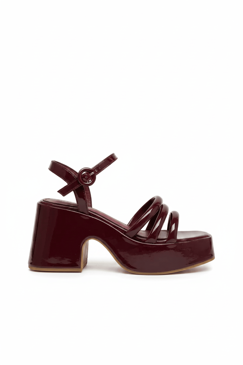 Sandalias Burdeos Charol Plataforma 14912 Ejecutivo de mujer Zoé Brand Costa Rica