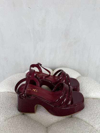 Sandalias Burdeos Charol Plataforma 14912 Ejecutivo de mujer Zoé Brand Costa Rica