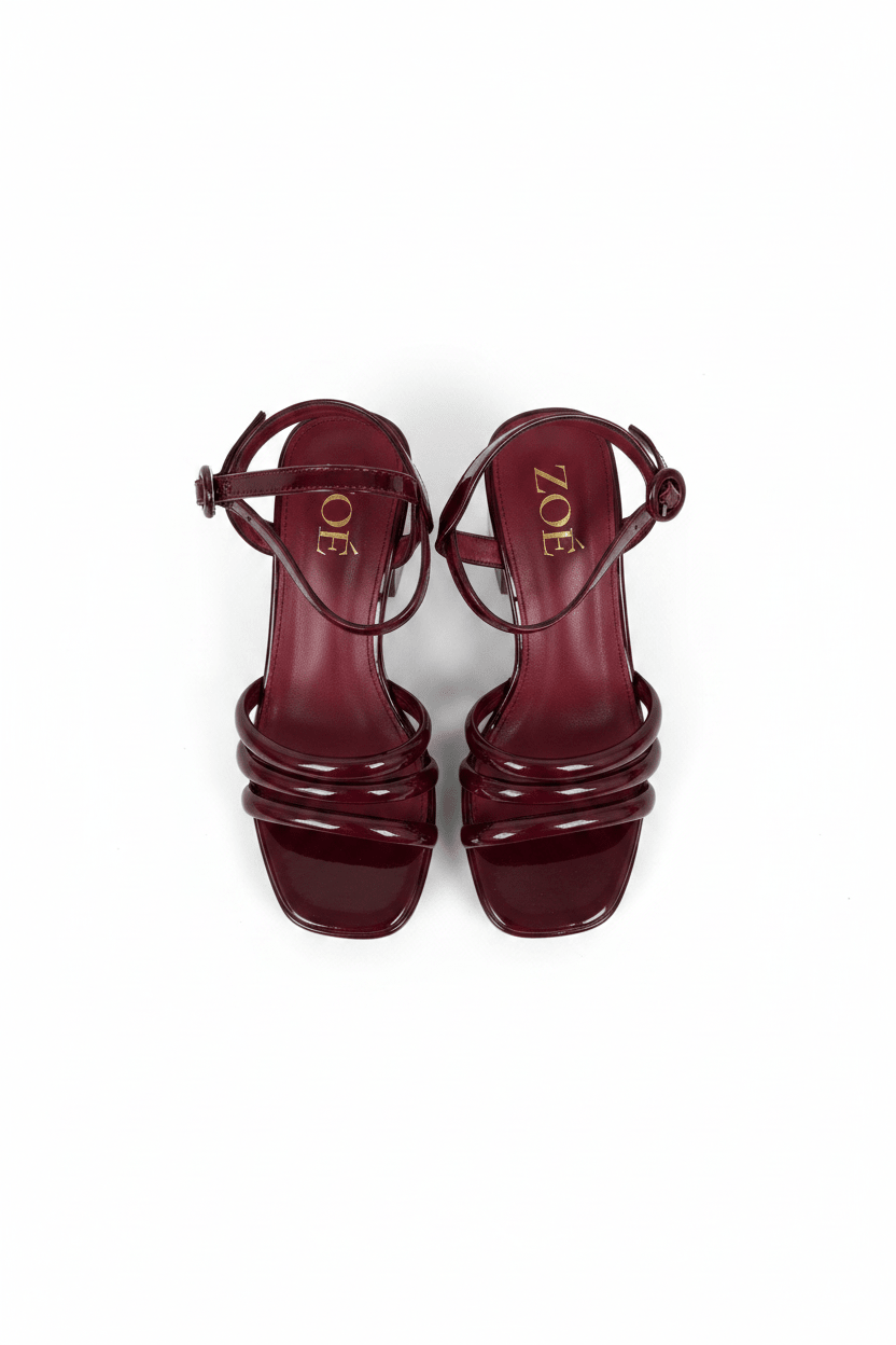 Sandalias Burdeos Charol Plataforma 14912 Ejecutivo de mujer Zoé Brand Costa Rica