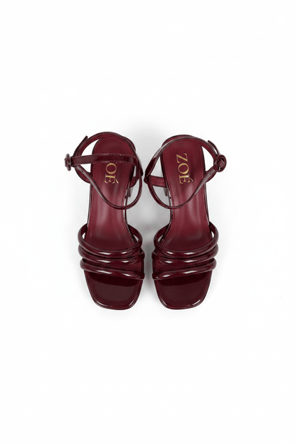 Sandalias Burdeos Charol Plataforma 14912 Ejecutivo de mujer Zoé Brand Costa Rica