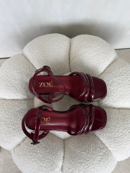 Sandalias Burdeos Charol Plataforma 14912 Ejecutivo de mujer Zoé Brand Costa Rica
