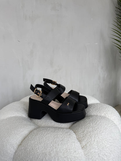 Sandalias Negro Plataforma 14913 Hebilla Ejecutivo de mujer Zoé Brand Costa Rica