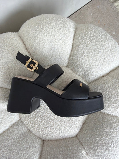 Sandalias Negro Plataforma 14913 Hebilla Ejecutivo de mujer Zoé Brand Costa Rica