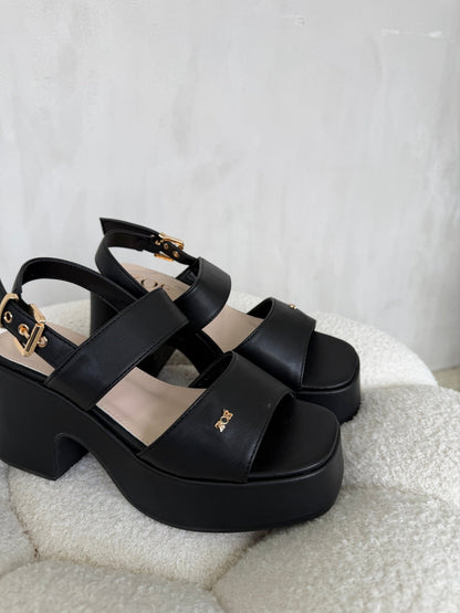 Sandalias Negro Plataforma 14913 Hebilla Ejecutivo de mujer Zoé Brand Costa Rica
