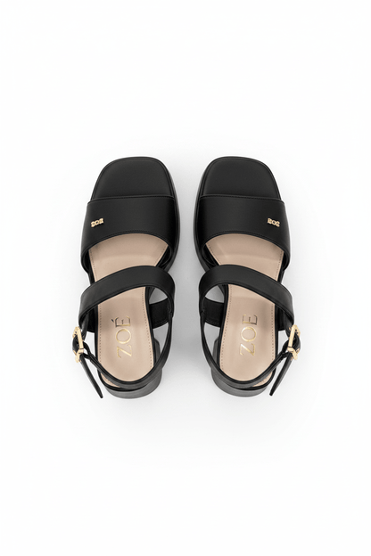 Sandalias Negro Plataforma 14913 Hebilla Ejecutivo de mujer Zoé Brand Costa Rica