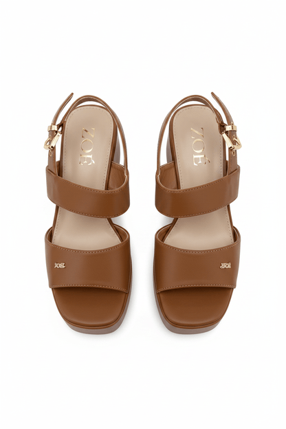 Sandalias Tan Plataforma 14915 Hebilla Ejecutivo de mujer Zoé Brand Costa Rica