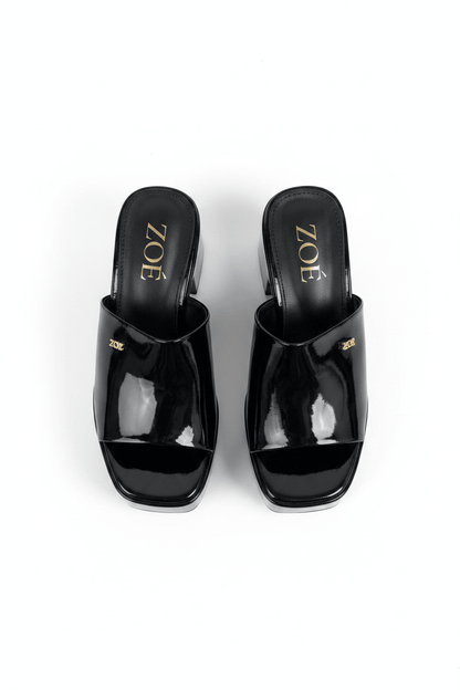 Sandalias Negro Charol Plataforma 14917 Ejecutivo de mujer Zoé Brand Costa Rica