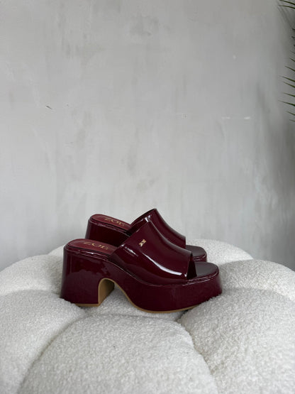 Sandalias Burdeos Charol Plataforma 14918 Ejecutivo de mujer Zoé Brand Costa Rica