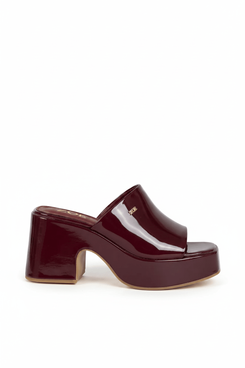 Sandalias Burdeos Charol Plataforma 14918 Ejecutivo de mujer Zoé Brand Costa Rica