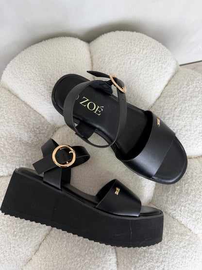 Sandalias Negro Plataforma 14930 Hebilla Casual de mujer Zoé Brand Costa Rica