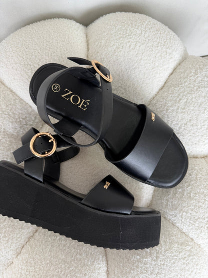 Sandalias Negro Plataforma 14930 Hebilla Casual de mujer Zoé Brand Costa Rica