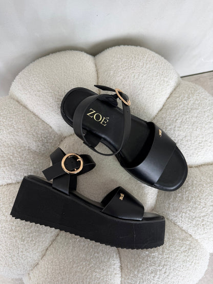 Sandalias Negro Plataforma 14930 Hebilla Casual de mujer Zoé Brand Costa Rica