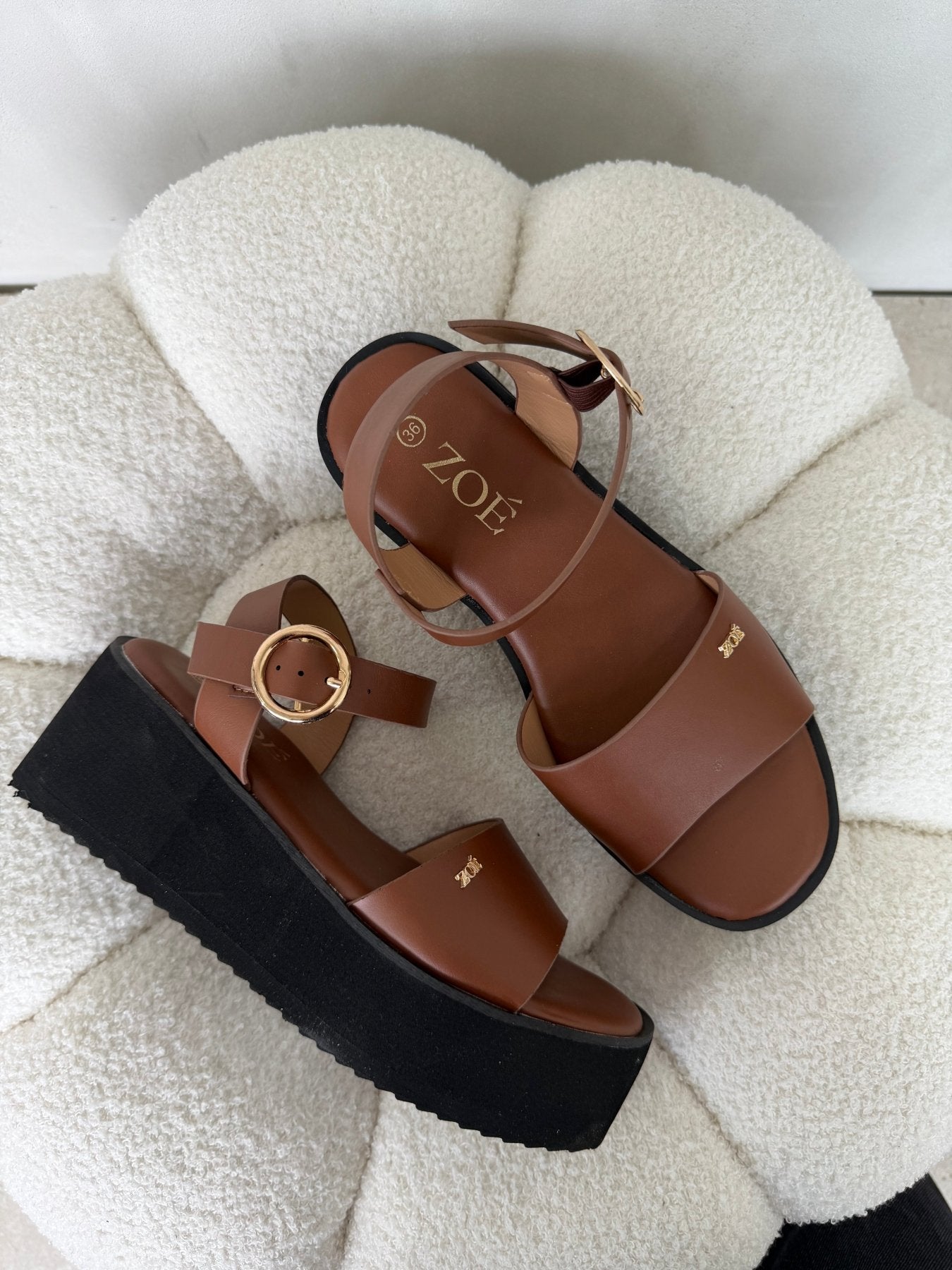 Sandalias Camel Plataforma 14931 Hebilla Casual de mujer Zoé Brand Costa Rica