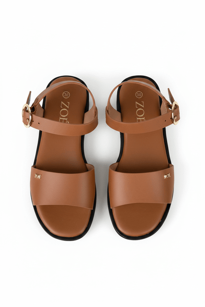 Sandalias Tan Plataforma 14932 Hebilla Casual de mujer Zoé Brand Costa Rica