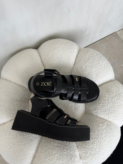 Sandalias Negro Plataforma 14936 Velcro Casual de mujer Zoé Brand Costa Rica