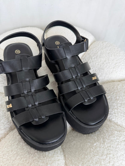 Sandalias Negro Plataforma 14936 Velcro Casual de mujer Zoé Brand Costa Rica
