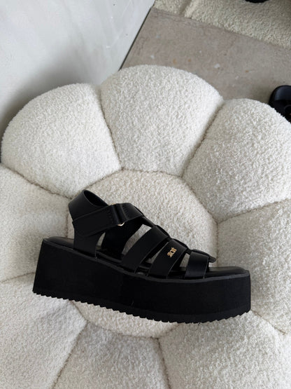 Sandalias Negro Plataforma 14936 Velcro Casual de mujer Zoé Brand Costa Rica