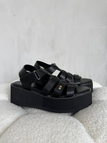 Sandalias Negro Plataforma 14936 Velcro Casual de mujer Zoé Brand Costa Rica