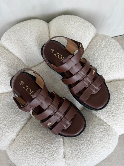 Sandalias Café Plataforma 14937 Velcro Casual de mujer Zoé Brand Costa Rica