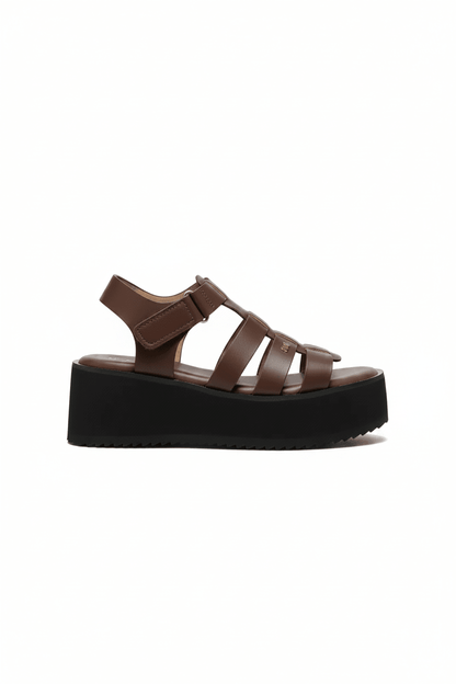 Sandalias Café Plataforma 14937 Velcro Casual de mujer Zoé Brand Costa Rica