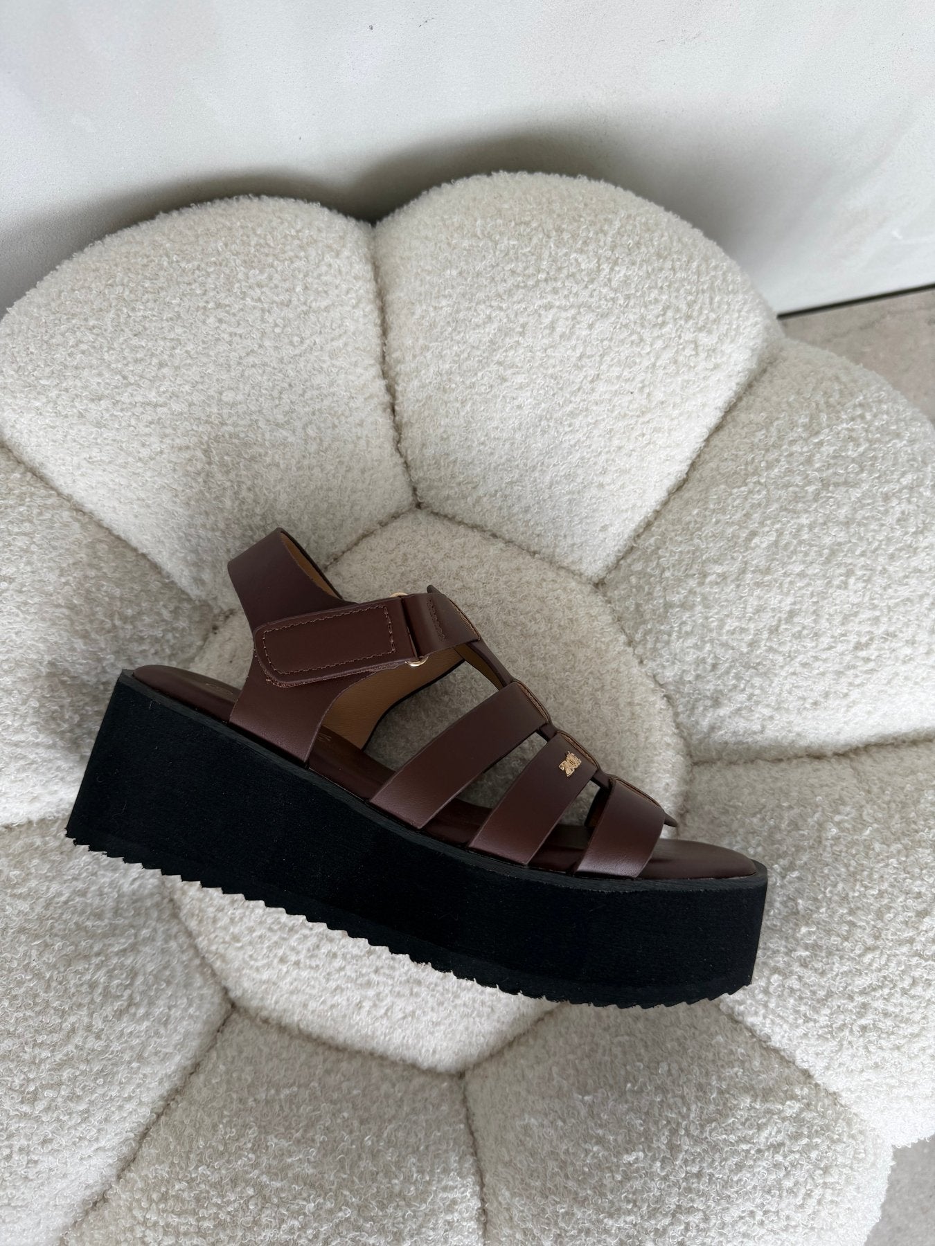 Sandalias Café Plataforma 14937 Velcro Casual de mujer Zoé Brand Costa Rica