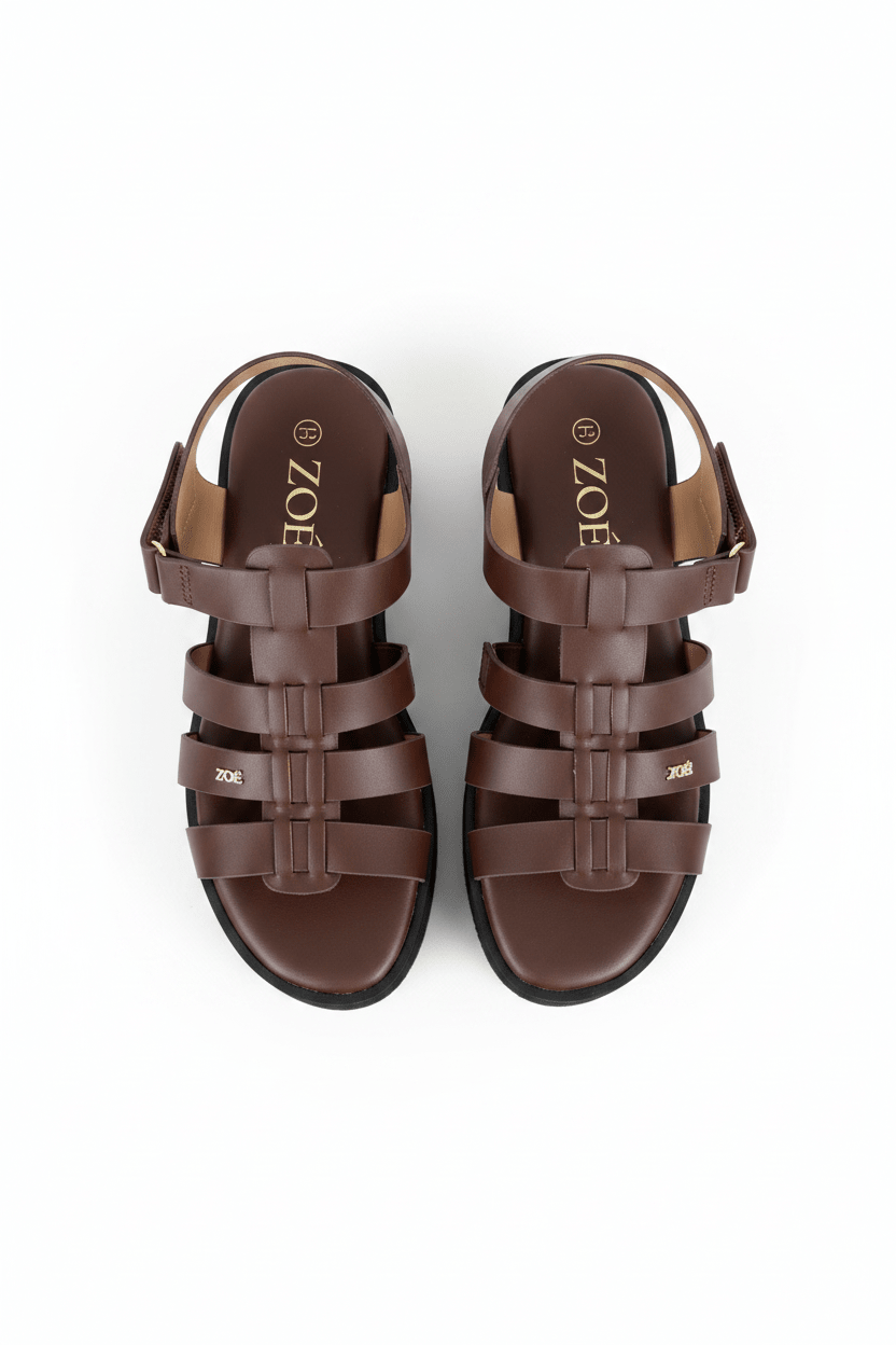 Sandalias Café Plataforma 14937 Velcro Casual de mujer Zoé Brand Costa Rica