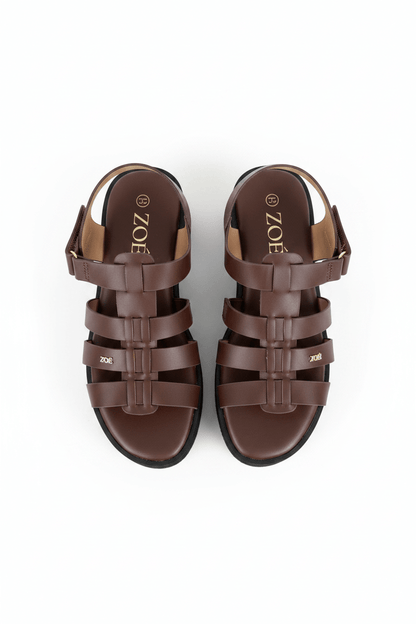 Sandalias Café Plataforma 14937 Velcro Casual de mujer Zoé Brand Costa Rica
