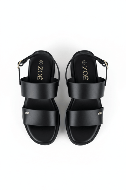 Sandalias Negro Plataforma 14938 Doble Correa Slingback Casual de mujer Zoé Brand Costa Rica