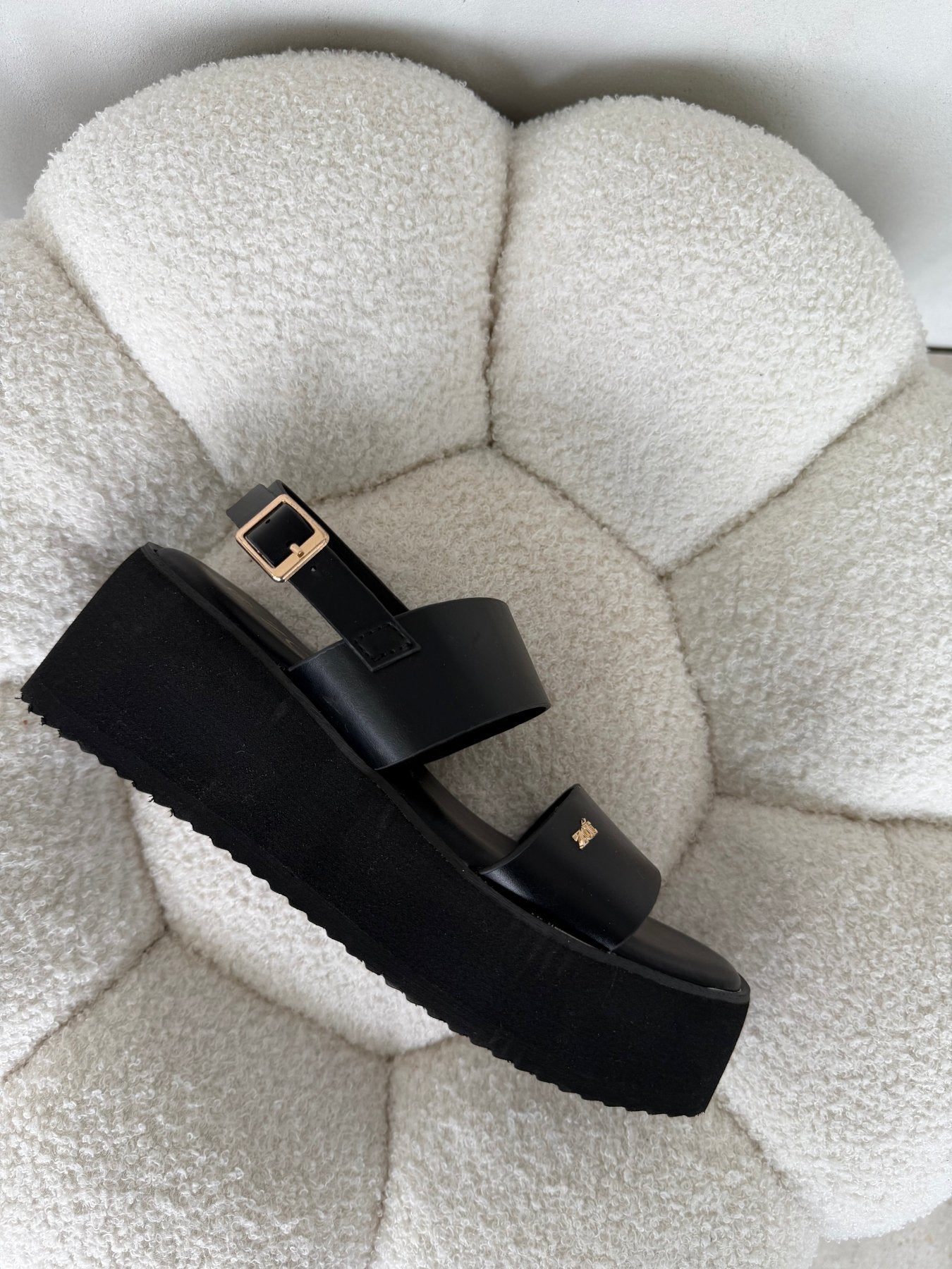 Sandalias Negro Plataforma 14938 Doble Correa Slingback Casual de mujer Zoé Brand Costa Rica