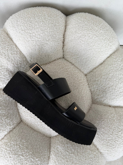 Sandalias Negro Plataforma 14938 Doble Correa Slingback Casual de mujer Zoé Brand Costa Rica