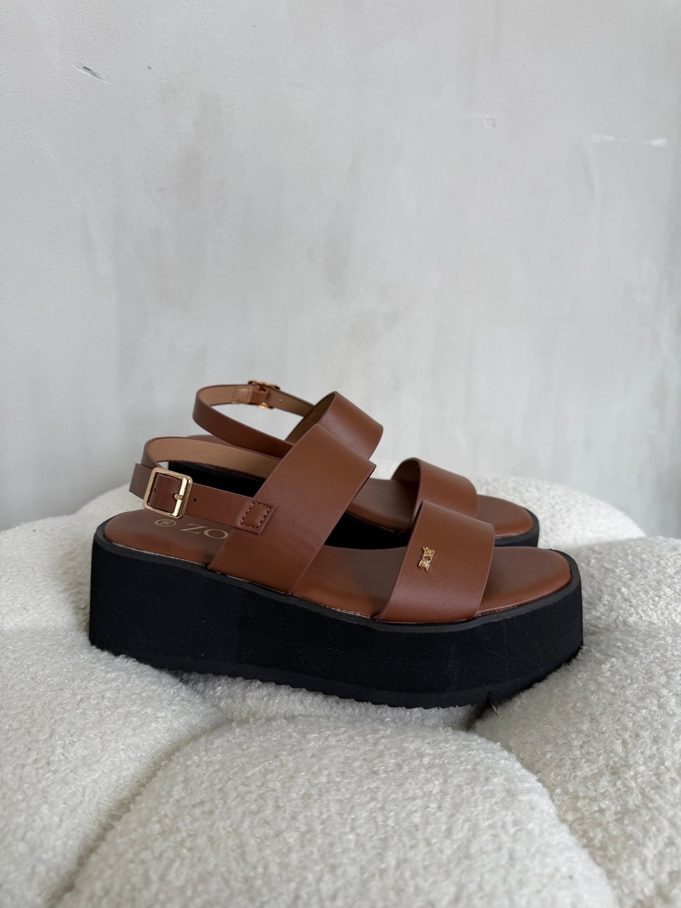 Sandalias Camel Plataforma 14939 Doble Correa Slingback Casual de mujer Zoé Brand Costa Rica