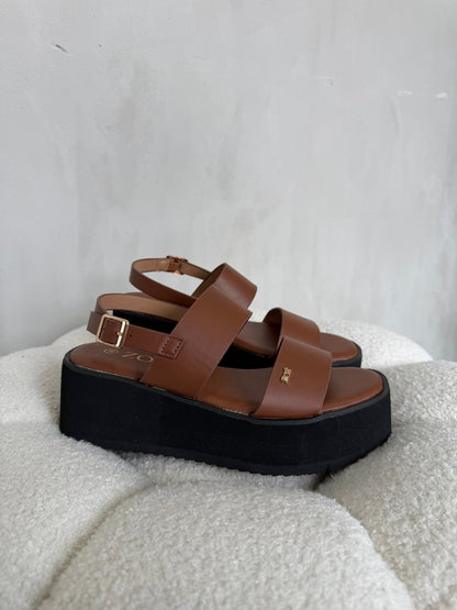 Sandalias Camel Plataforma 14939 Doble Correa Slingback Casual de mujer Zoé Brand Costa Rica