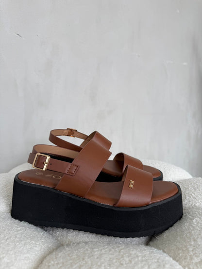 Sandalias Camel Plataforma 14939 Doble Correa Slingback Casual de mujer Zoé Brand Costa Rica
