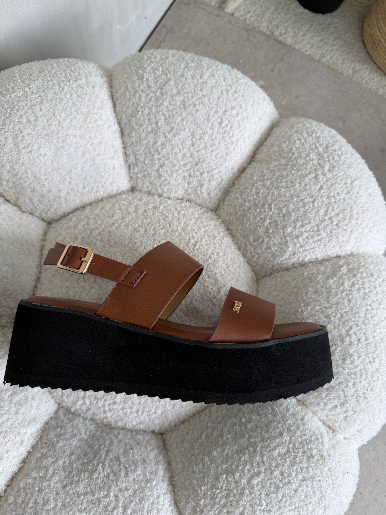 Sandalias Camel Plataforma 14939 Doble Correa Slingback Casual de mujer Zoé Brand Costa Rica