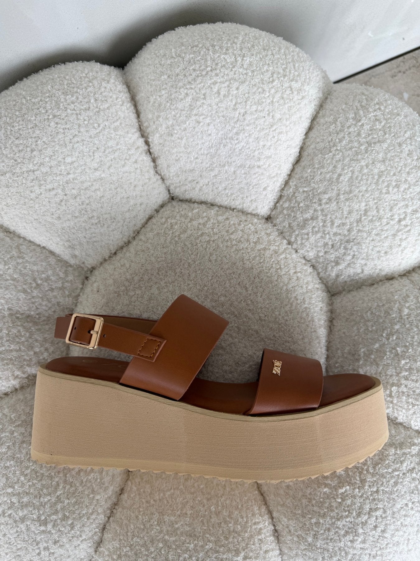 Sandalias Tan Plataforma 14940 Doble Correa Slingback Casual de mujer Zoé Brand Costa Rica