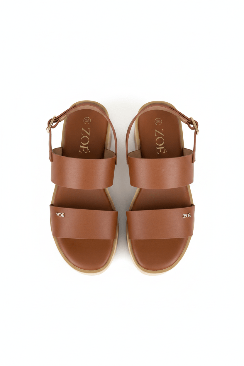 Sandalias Tan Plataforma 14940 Doble Correa Slingback Casual de mujer Zoé Brand Costa Rica