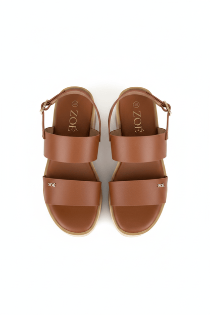 Sandalias Tan Plataforma 14940 Doble Correa Slingback Casual de mujer Zoé Brand Costa Rica