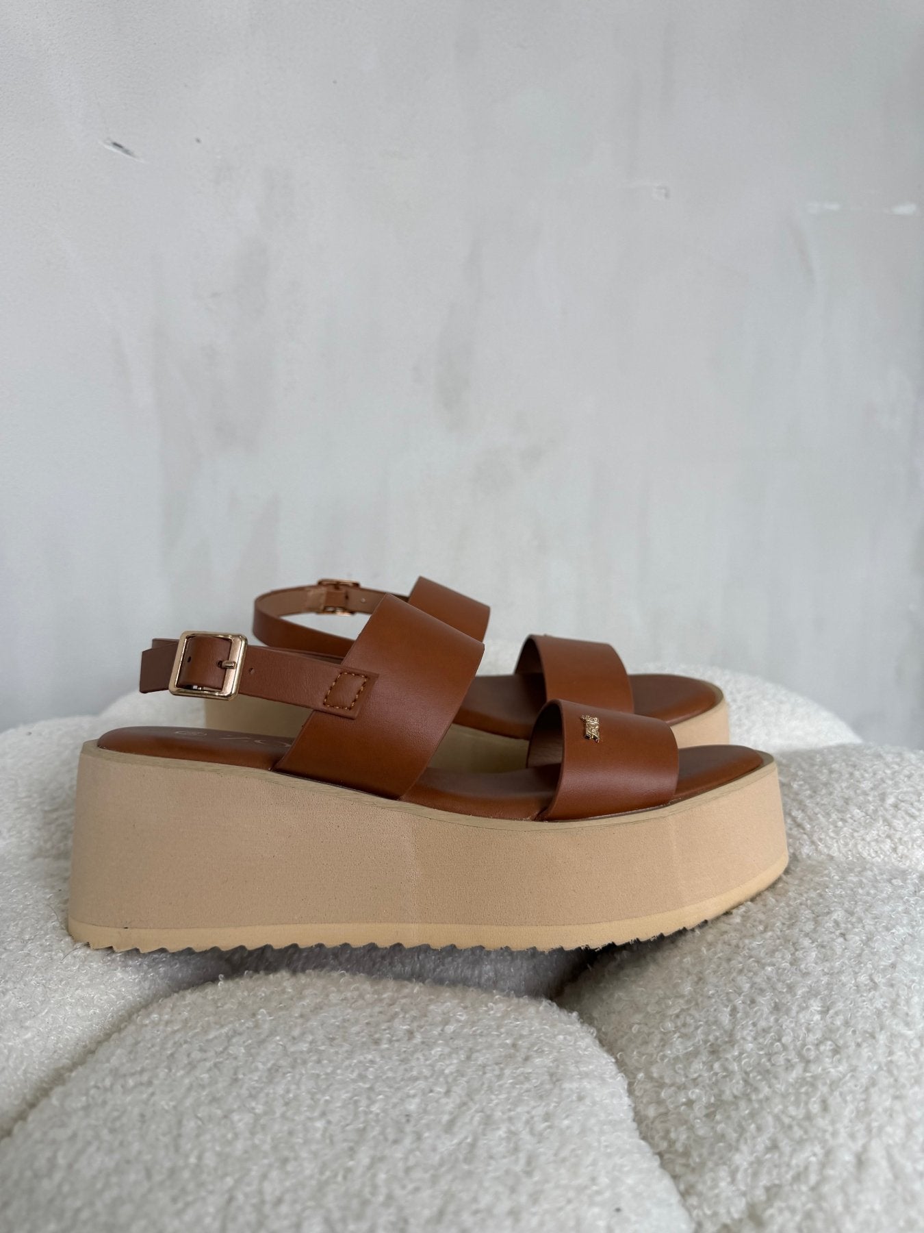 Sandalias Tan Plataforma 14940 Doble Correa Slingback Casual de mujer Zoé Brand Costa Rica