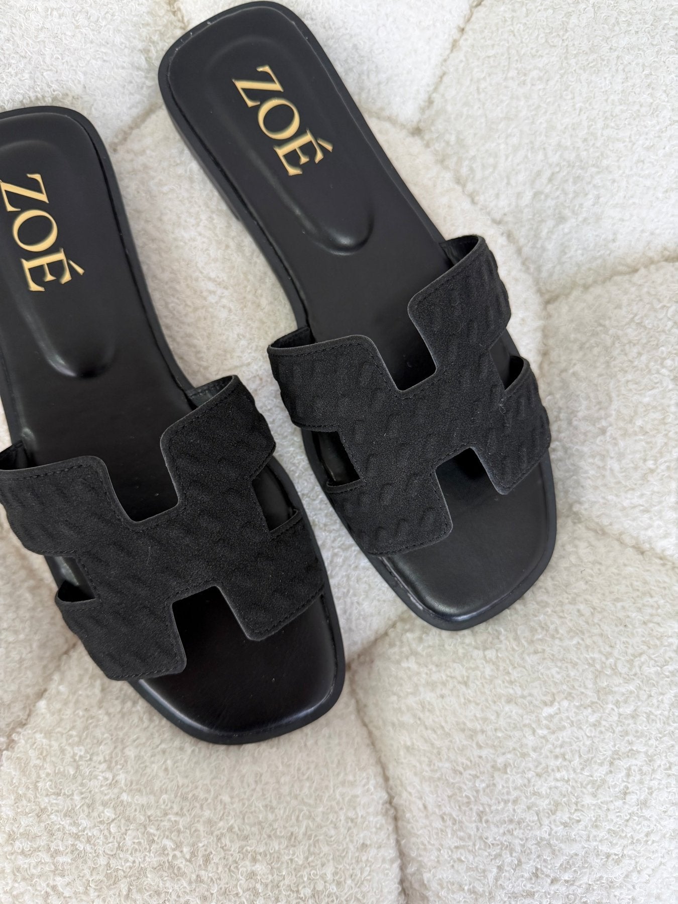 Sandalias Negro Gamuza 14943 Casual Zoé Brand Costa Rica