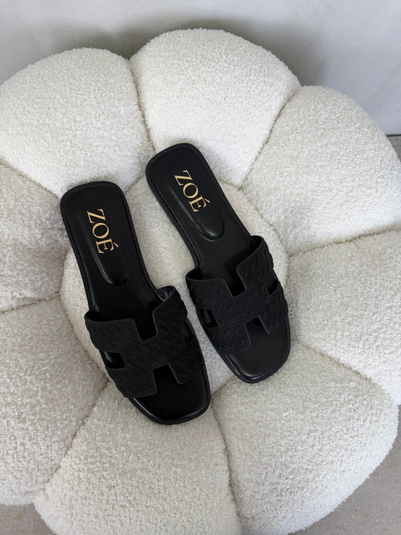 Sandalias Negro Gamuza 14943 Casual Zoé Brand Costa Rica