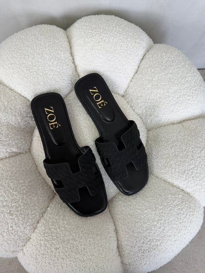 Sandalias Negro Gamuza 14943 Casual Zoé Brand Costa Rica