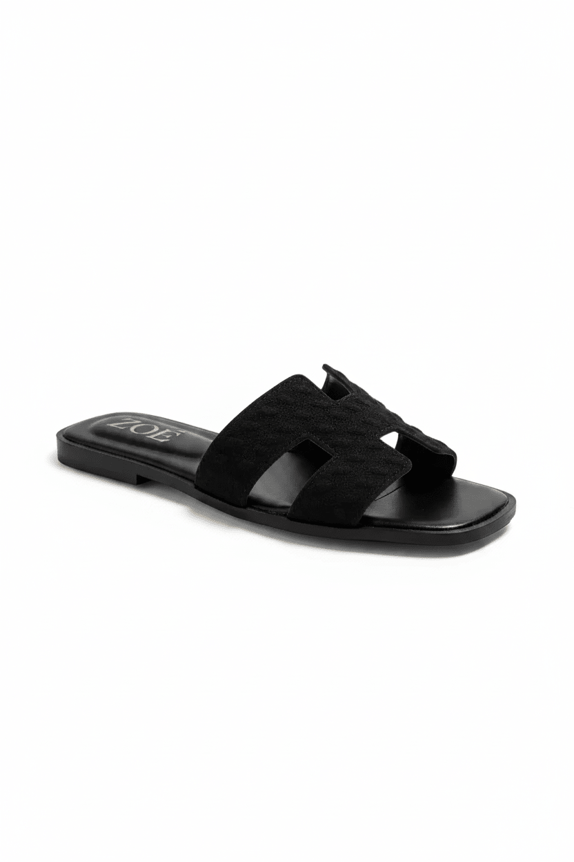 Sandalias Negro Gamuza 14943 Casual Zoé Brand Costa Rica