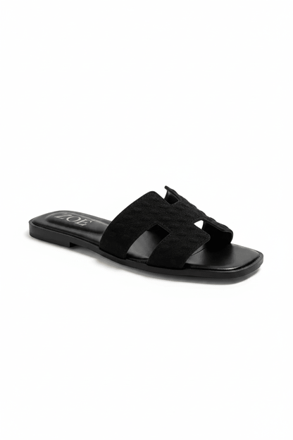 Sandalias Negro Gamuza 14943 Casual Zoé Brand Costa Rica
