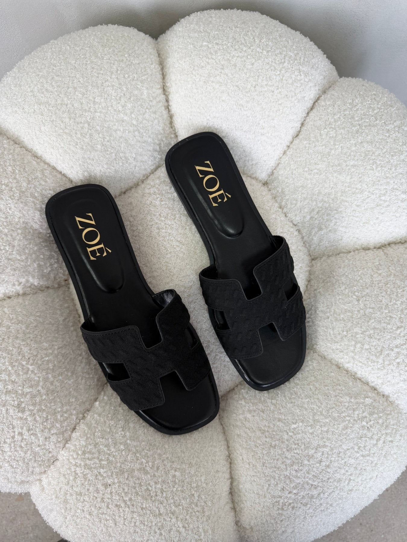 Sandalias Negro Gamuza 14943 Casual Zoé Brand Costa Rica