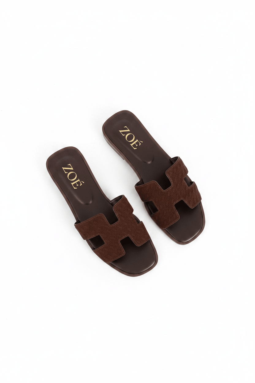 Sandalias Café Gamuza 14944 Flats Casual de mujer Zoé Brand Costa Rica
