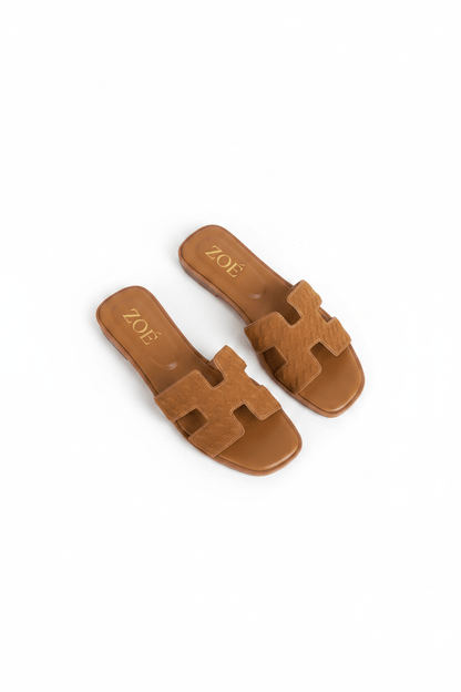 Sandalias Tan Gamuza 14946 Flats Casual de mujer Zoé Brand Costa Rica