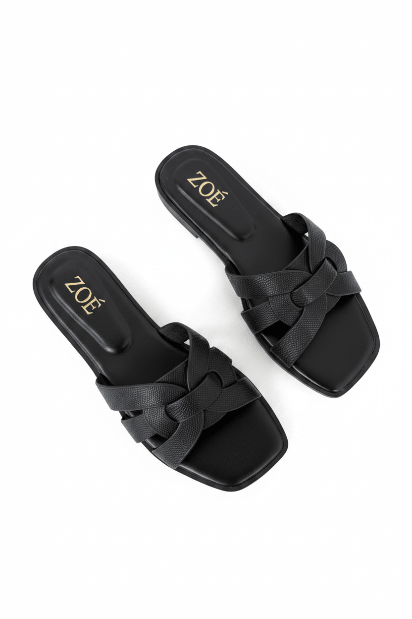Sandalias Negro 14947 Flats Casual de mujer Zoé Brand Costa Rica